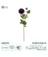 GloboStar® Artificial Garden PURPLE DHALIA BRANCH 21323 Τεχνητό Διακοσμητικό Μωβ Κλαδί Ντάλια Y78cm
